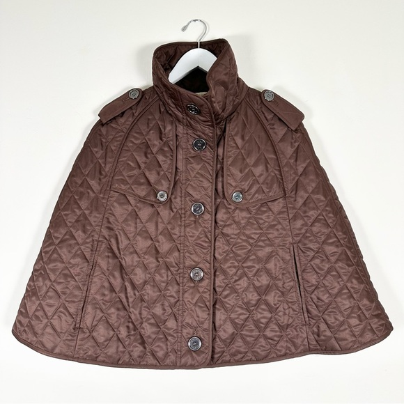 Burberry Quilted Cape Poncho Jacket - Picture 1 of 12